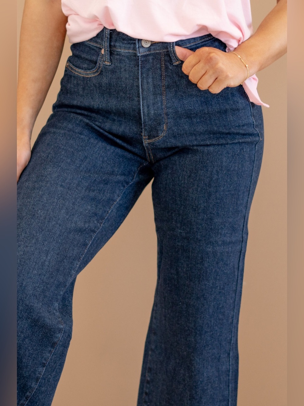 NWT Judy Blue High Waist Wide Leg Tummy Control Stretchy Jeans 24W